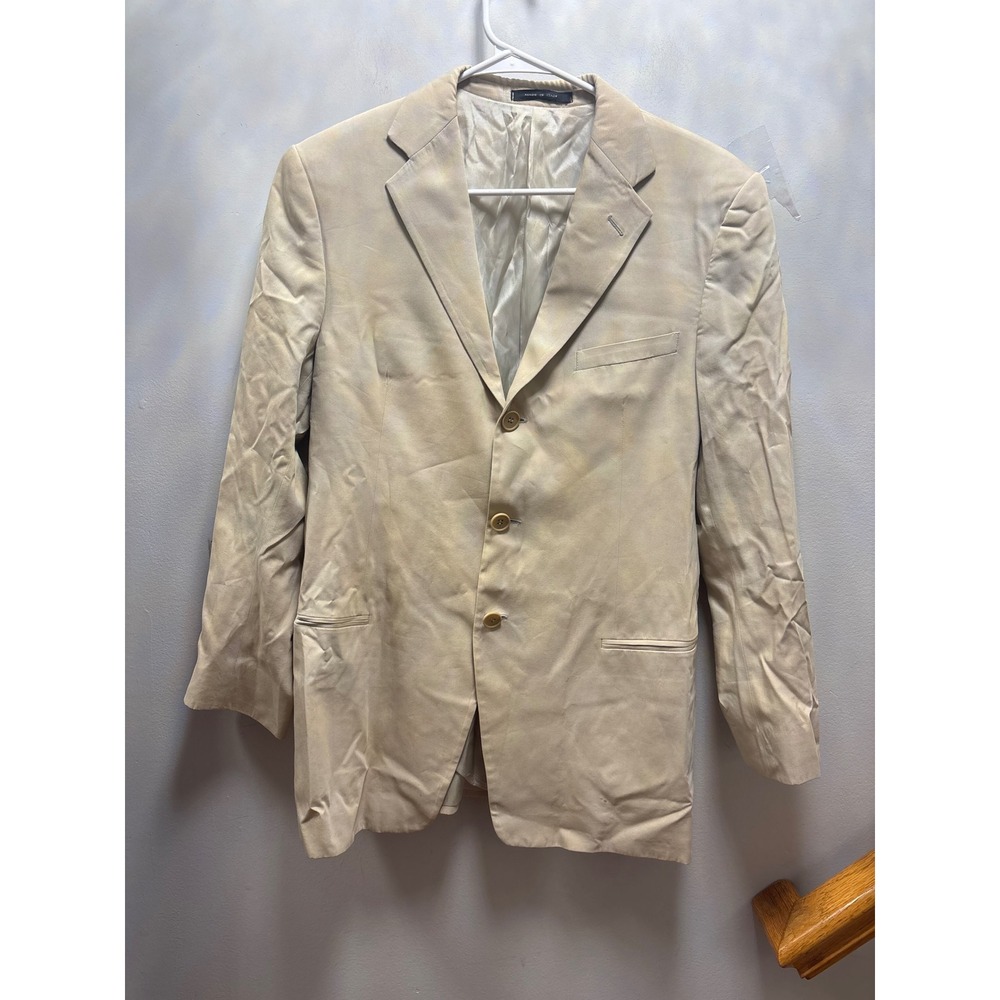 Emporio  Armani Made in Italy Blazer Sport Coat Mens39R Beige